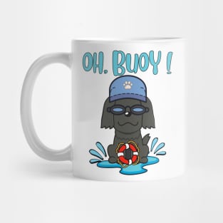 Funny sheepdog swimming with a Buoy - Pun Intended Mug